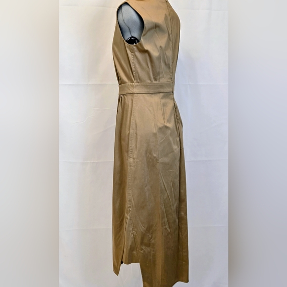 Prada Tan/Camel Midi Sleeveless Dress Women's Size S, NWT, Versatile, Cotton - Picture 5 of 9